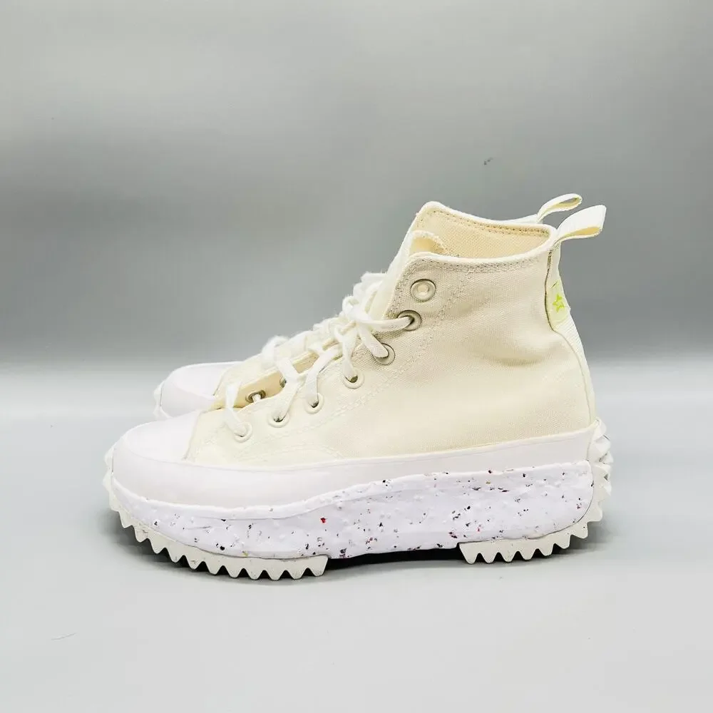 Converse Shoes Womens 6.5 Off White Canvas Run Star Hike Platform Sneakers - Picture 4 of 11